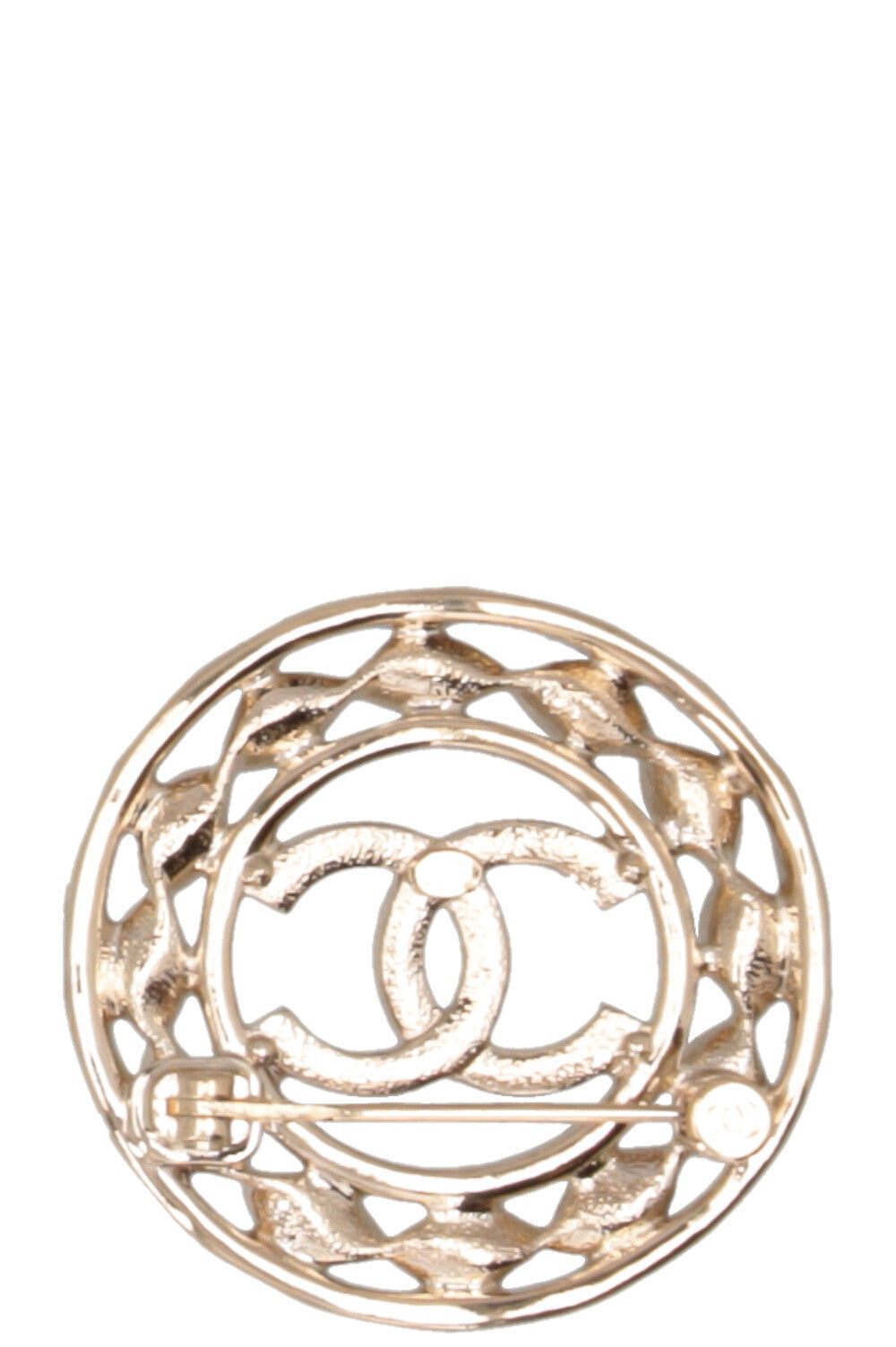 CHANEL 2024 CC Brooch Crystals Gold