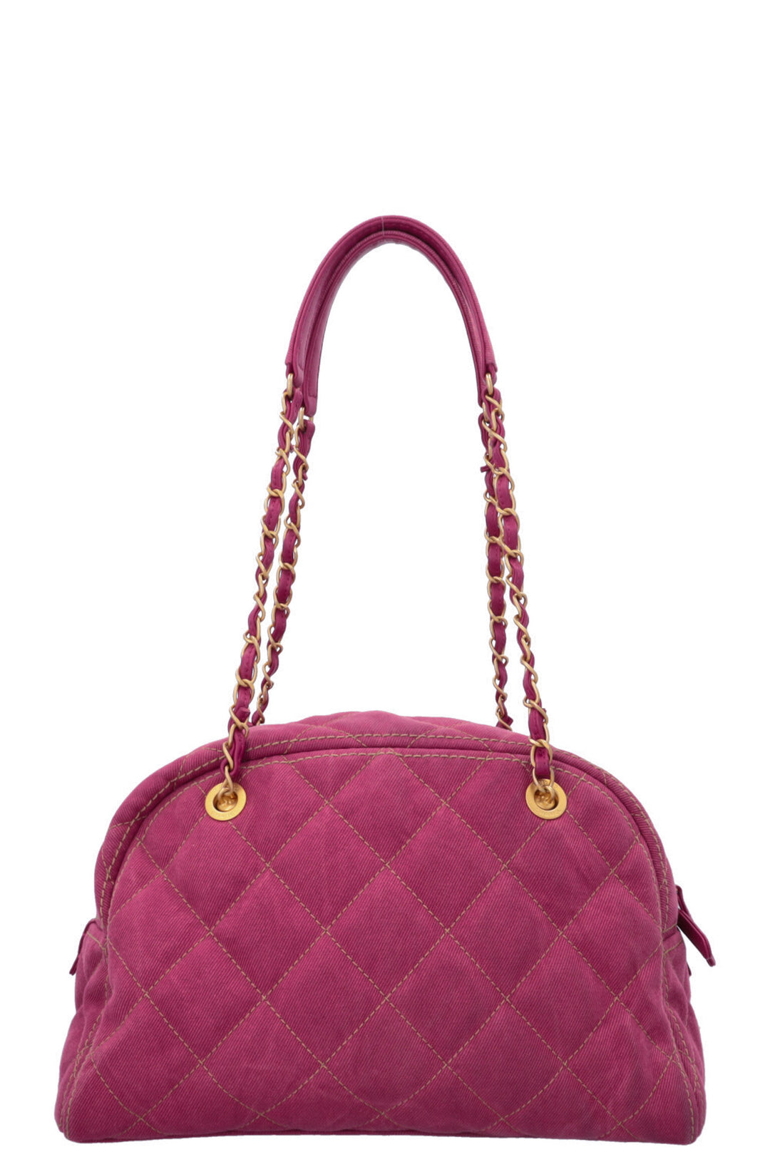 Sac Bowling CHANEL en jean rose