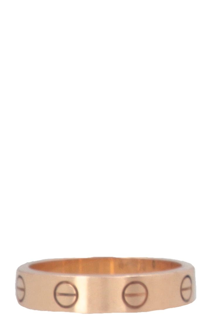 CARTIER Small Love Ring 18k Rose Gold One Diamond