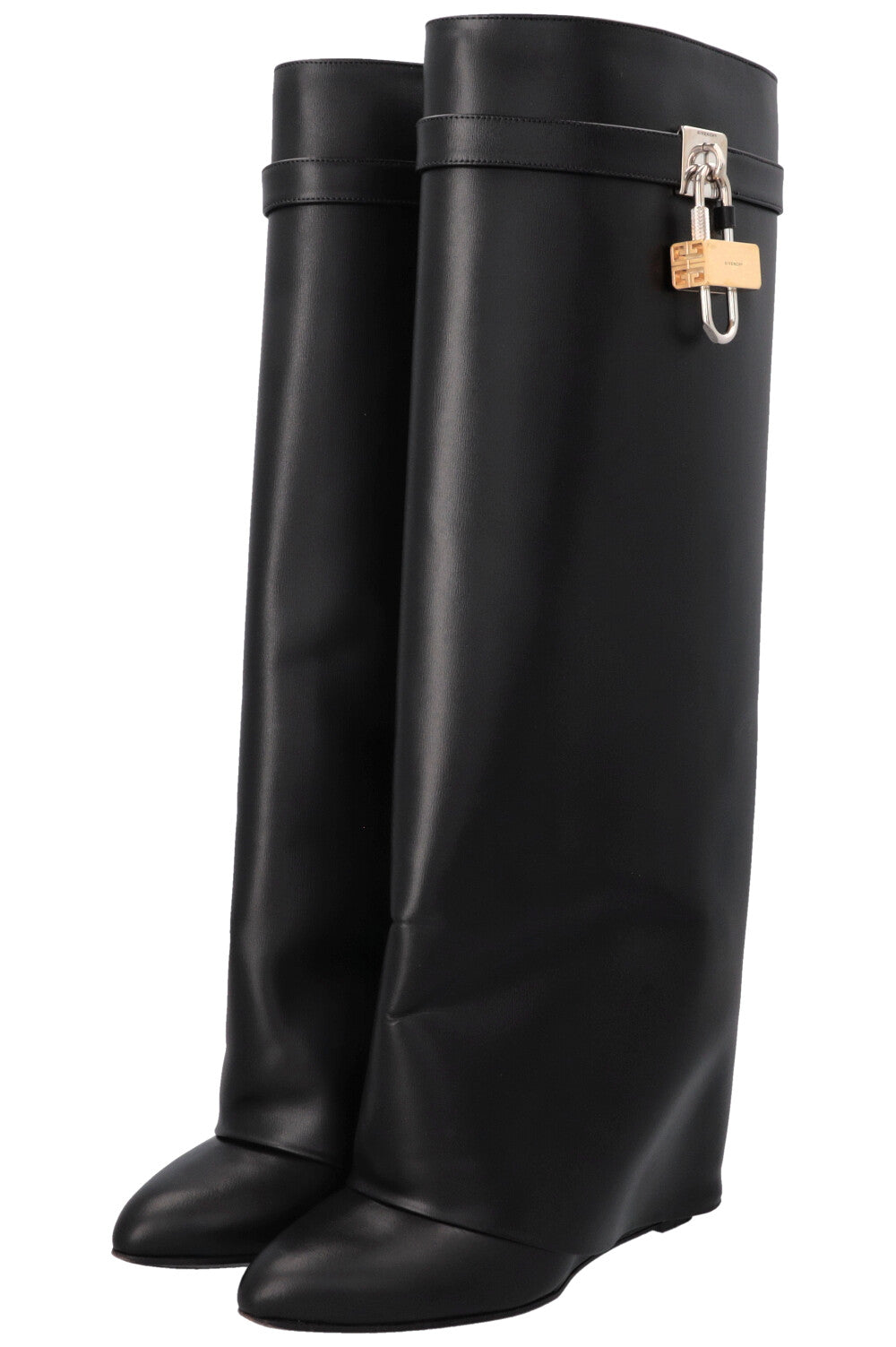 GIVENCHY Shark Knee High Boots Black