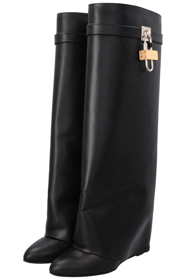 GIVENCHY Shark Knee High Boots Black