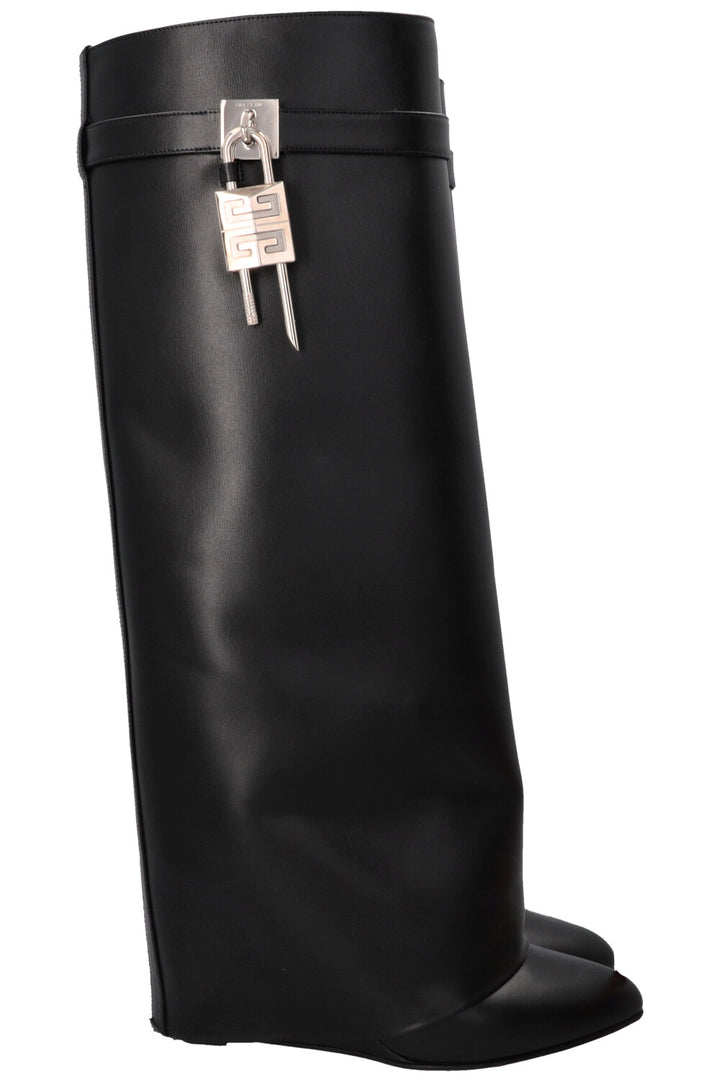 GIVENCHY Shark Knee High Boots Black