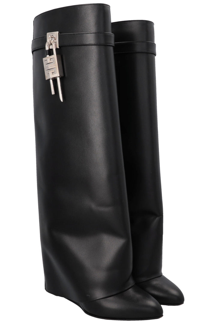 GIVENCHY Shark Knee High Boots Black