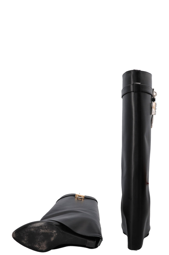 GIVENCHY Shark Knee High Boots Black