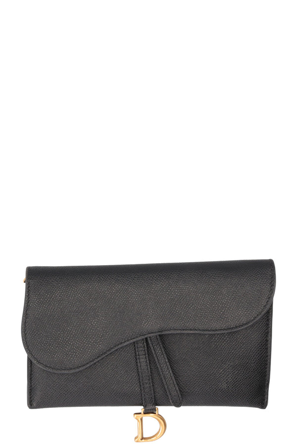 CHRISTIAN DIOR WOC Saddle Cuir Noir
