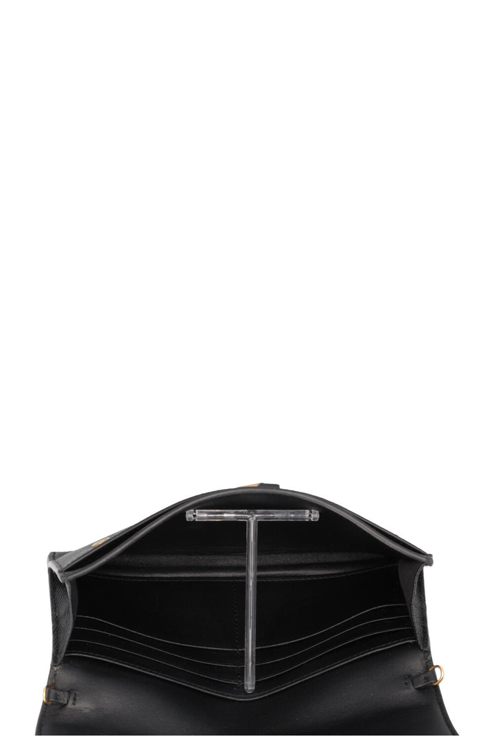 CHRISTIAN DIOR WOC Saddle Cuir Noir