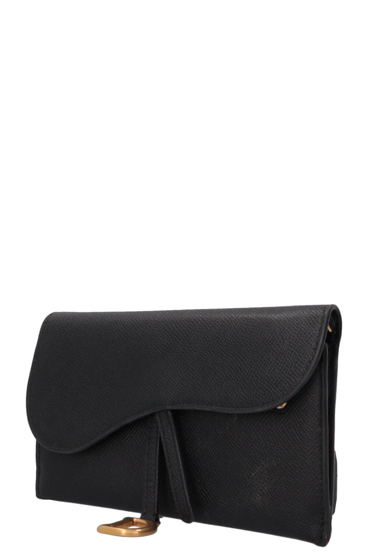 CHRISTIAN DIOR WOC Saddle Cuir Noir