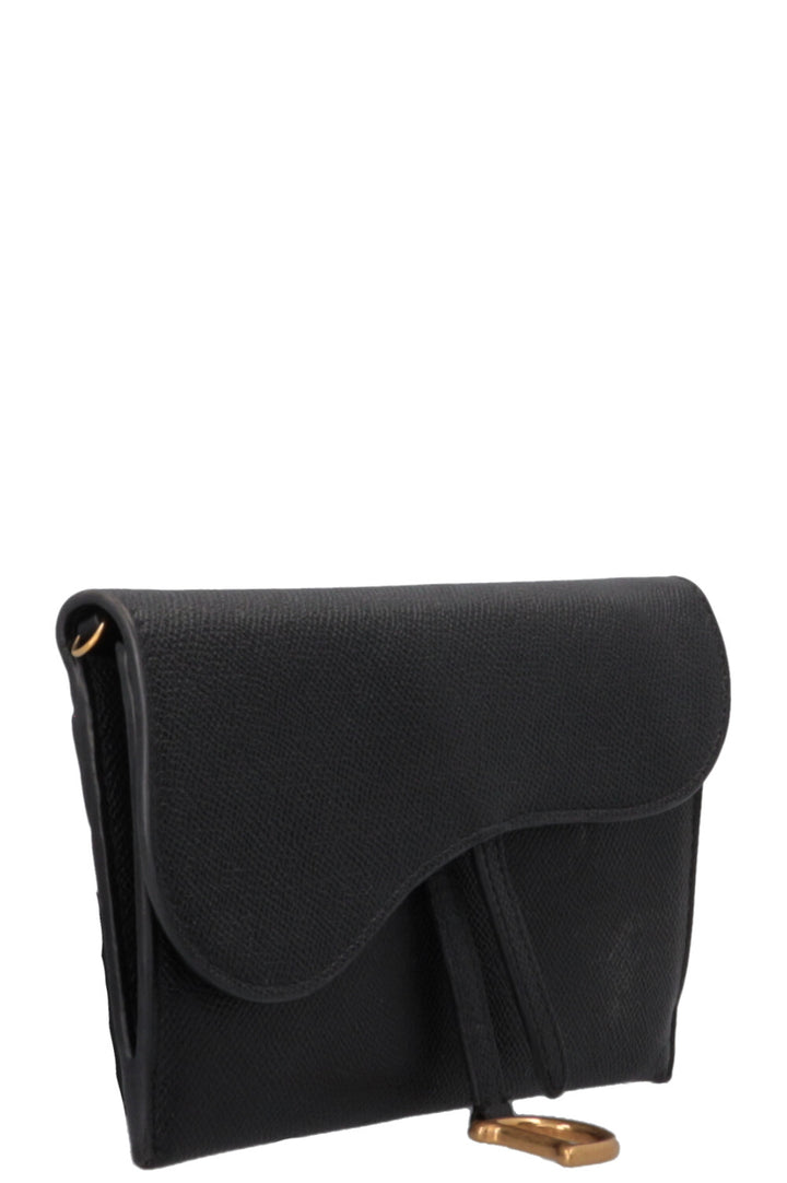 CHRISTIAN DIOR WOC Saddle Cuir Noir