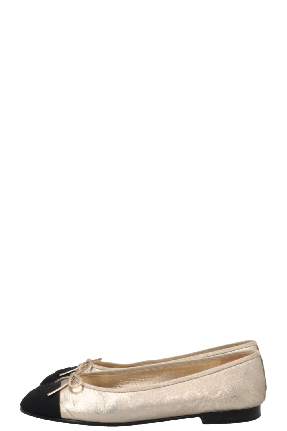 Ballerines CHANEL CC dorées