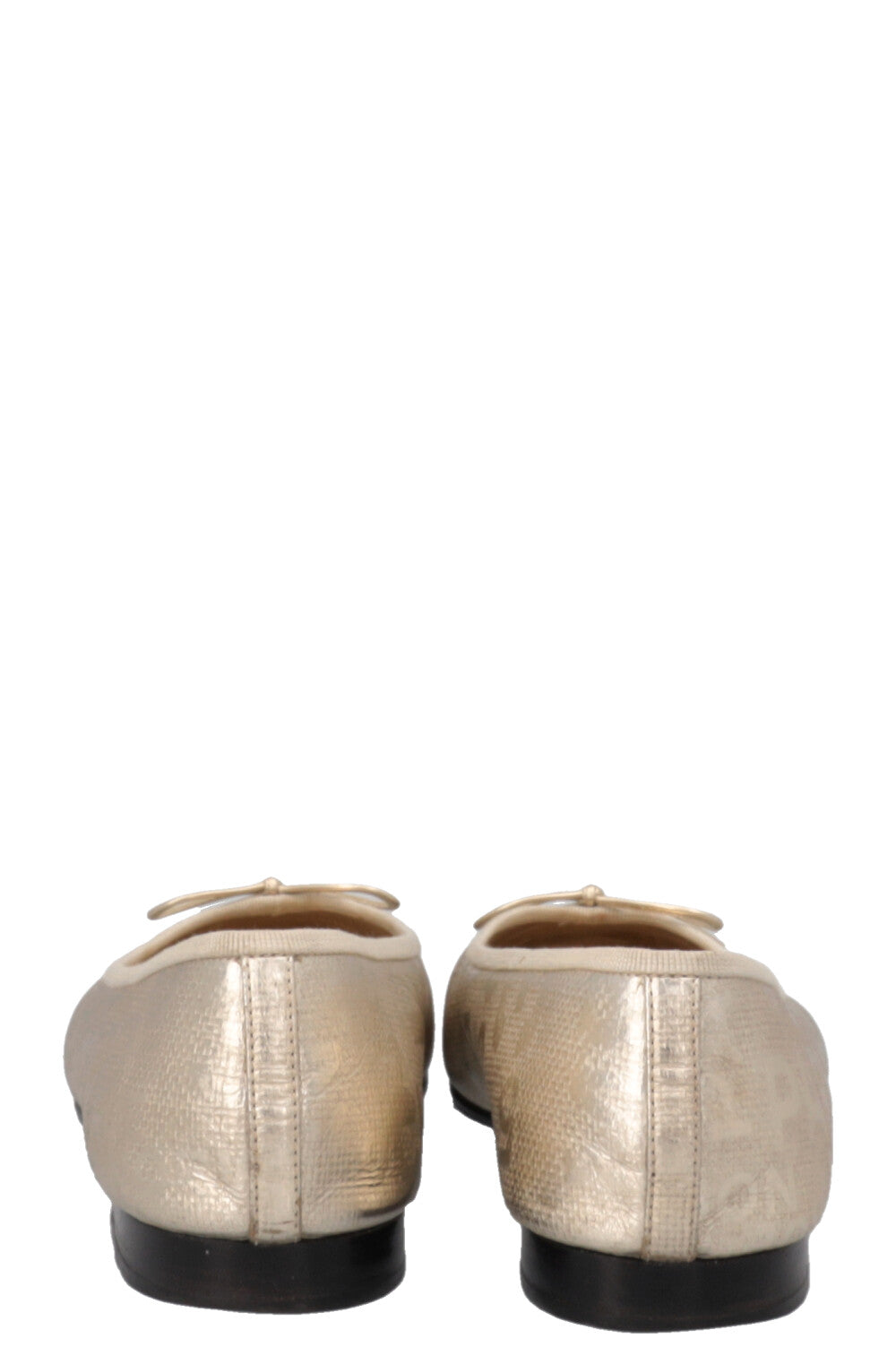 Ballerines CHANEL CC dorées