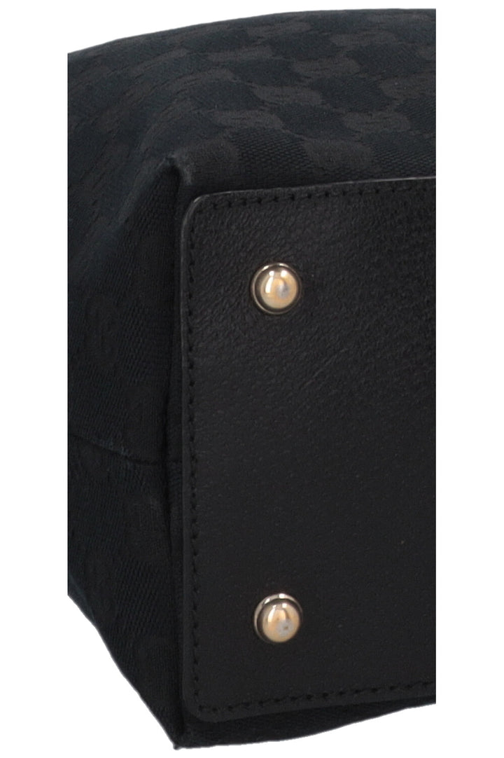 GUCCI Bamboo Handle Hobo Bag GG Black