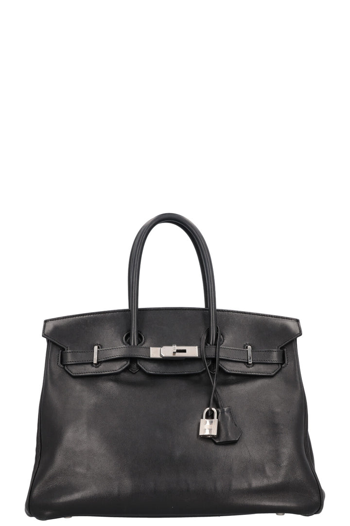 HERMÈS Birkin 35 Retourne Swift Palladium Noir