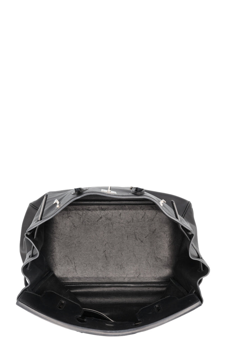 HERMÈS Birkin 35 Retourne Swift Palladium Noir