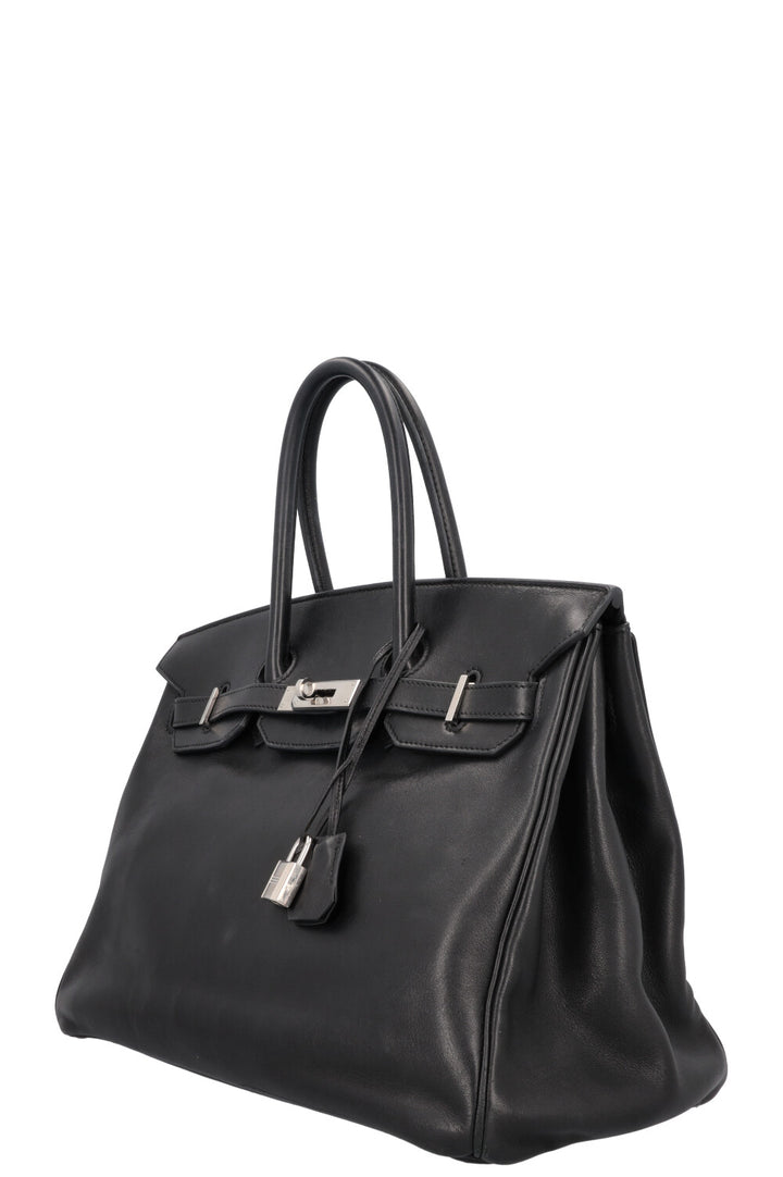 HERMÈS Birkin 35 Retourne Swift Palladium Noir