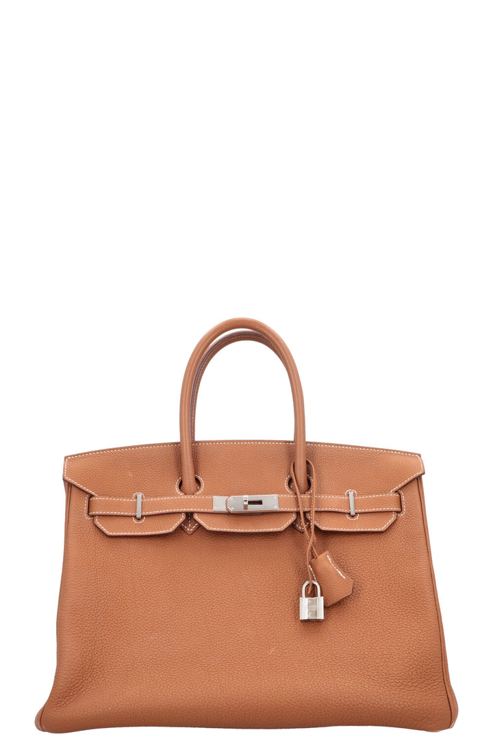 HERMÈS Birkin 35 Retourne Togo Palladium Gold