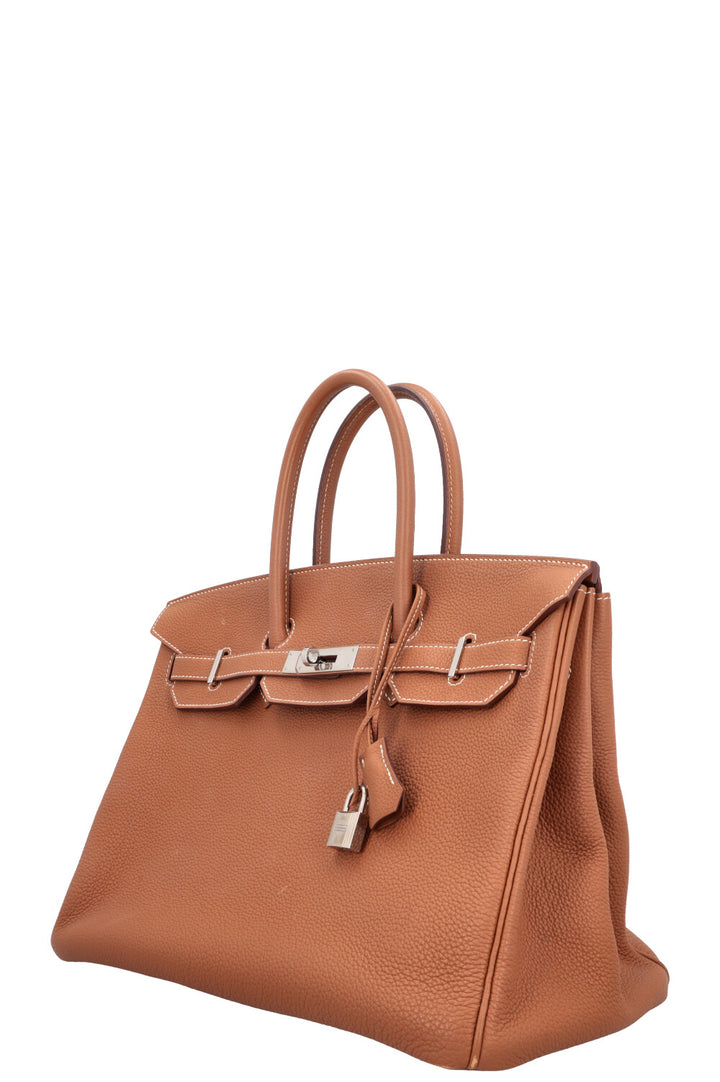 HERMÈS Birkin 35 Retourne Togo Palladium Gold