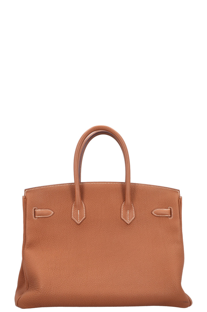 HERMÈS Birkin 35 Retourne Togo Palladium Gold