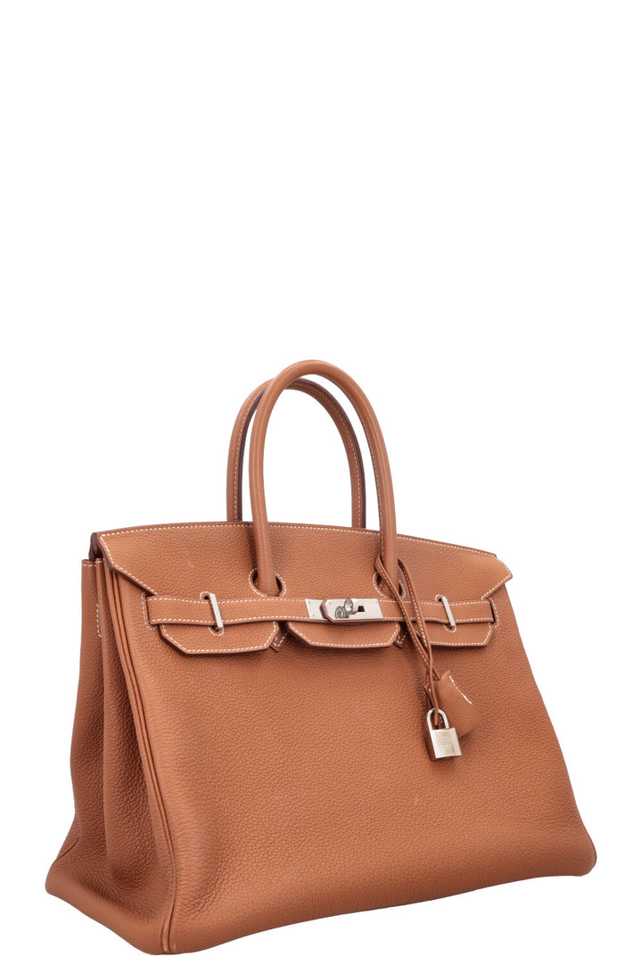 HERMÈS Birkin 35 Retourne Togo Palladium Gold