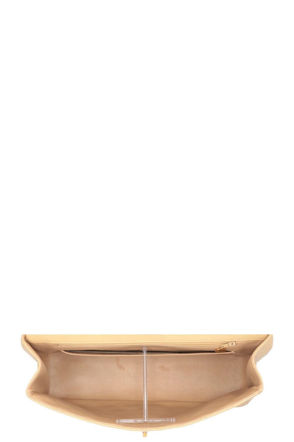 CHANEL Vintage Single Flap Bag Maxi Beige