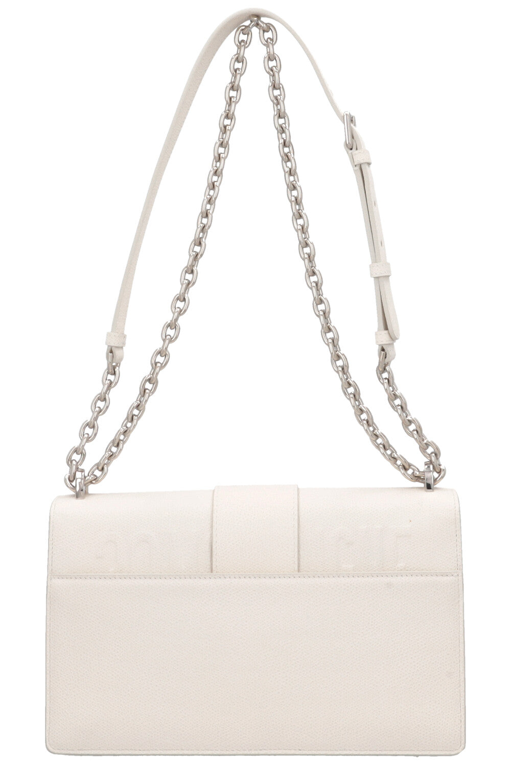 CHRISTIAN DIOR Montaigne 30 Crossbody Bag Graind Leather White