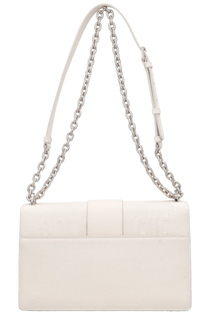 CHRISTIAN DIOR Montaigne 30 Crossbody Bag Graind Leather White