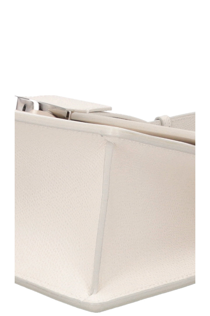 CHRISTIAN DIOR Montaigne 30 Crossbody Bag Graind Leather White