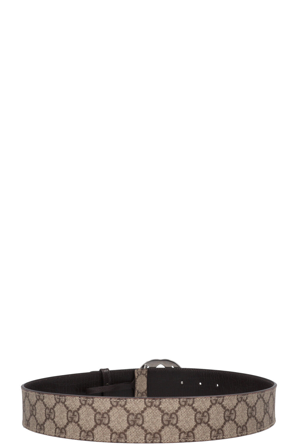 GUCCI Interlocking GG Belt Supreme Canvas Brown