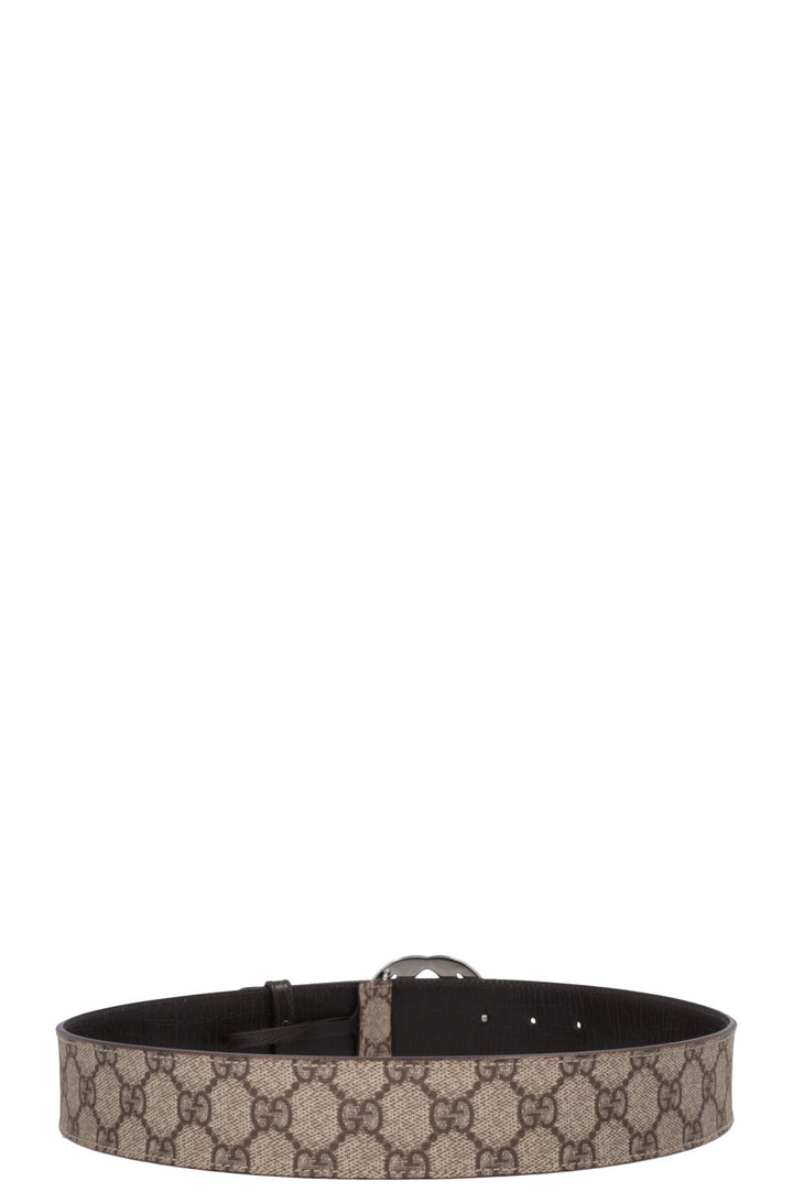 GUCCI Interlocking GG Belt Supreme Canvas Brown