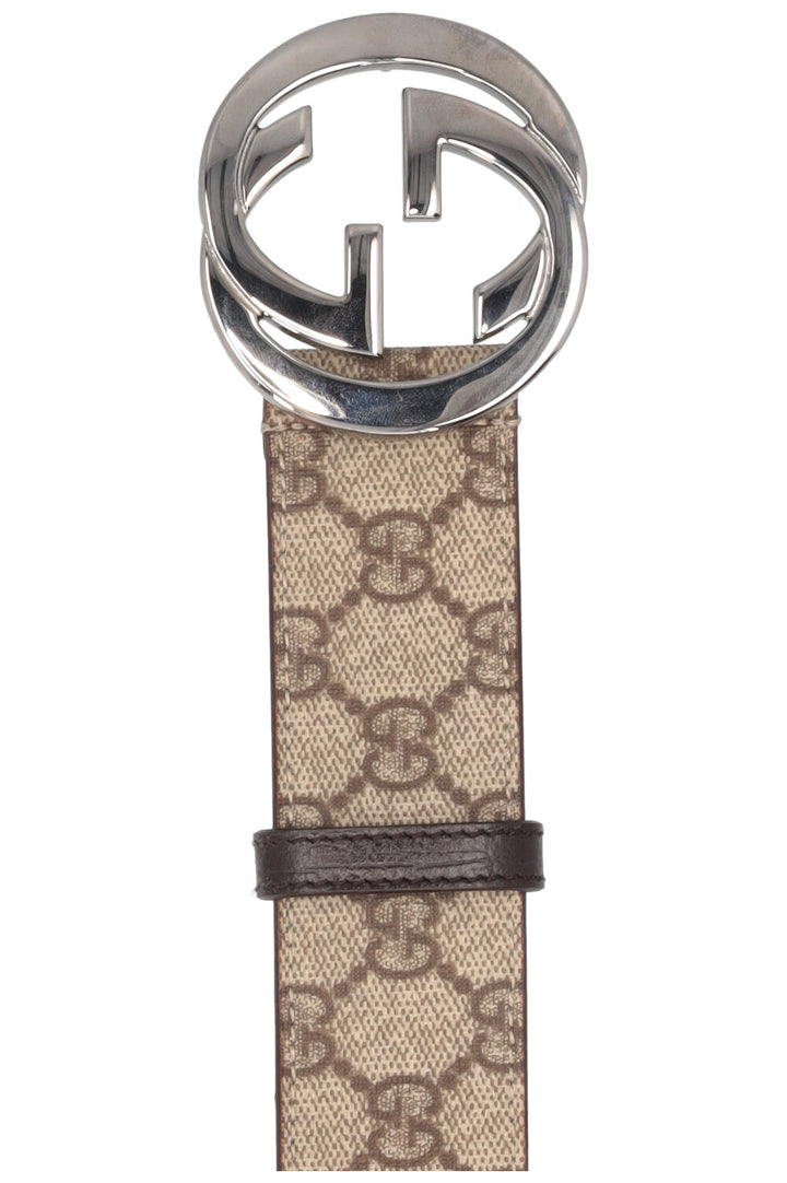 GUCCI Interlocking GG Belt Supreme Canvas Brown