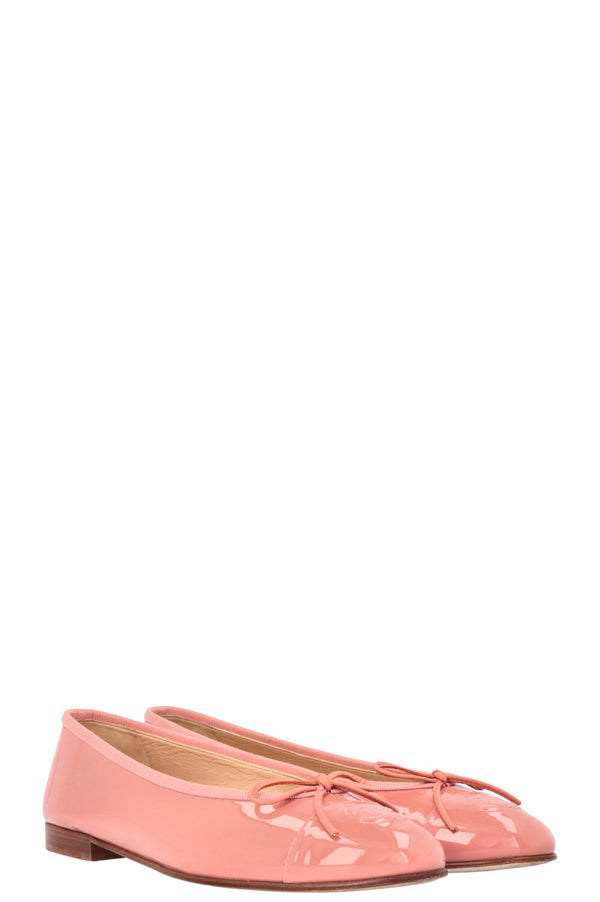 CHANEL Classic Ballet Flats Patent Pink