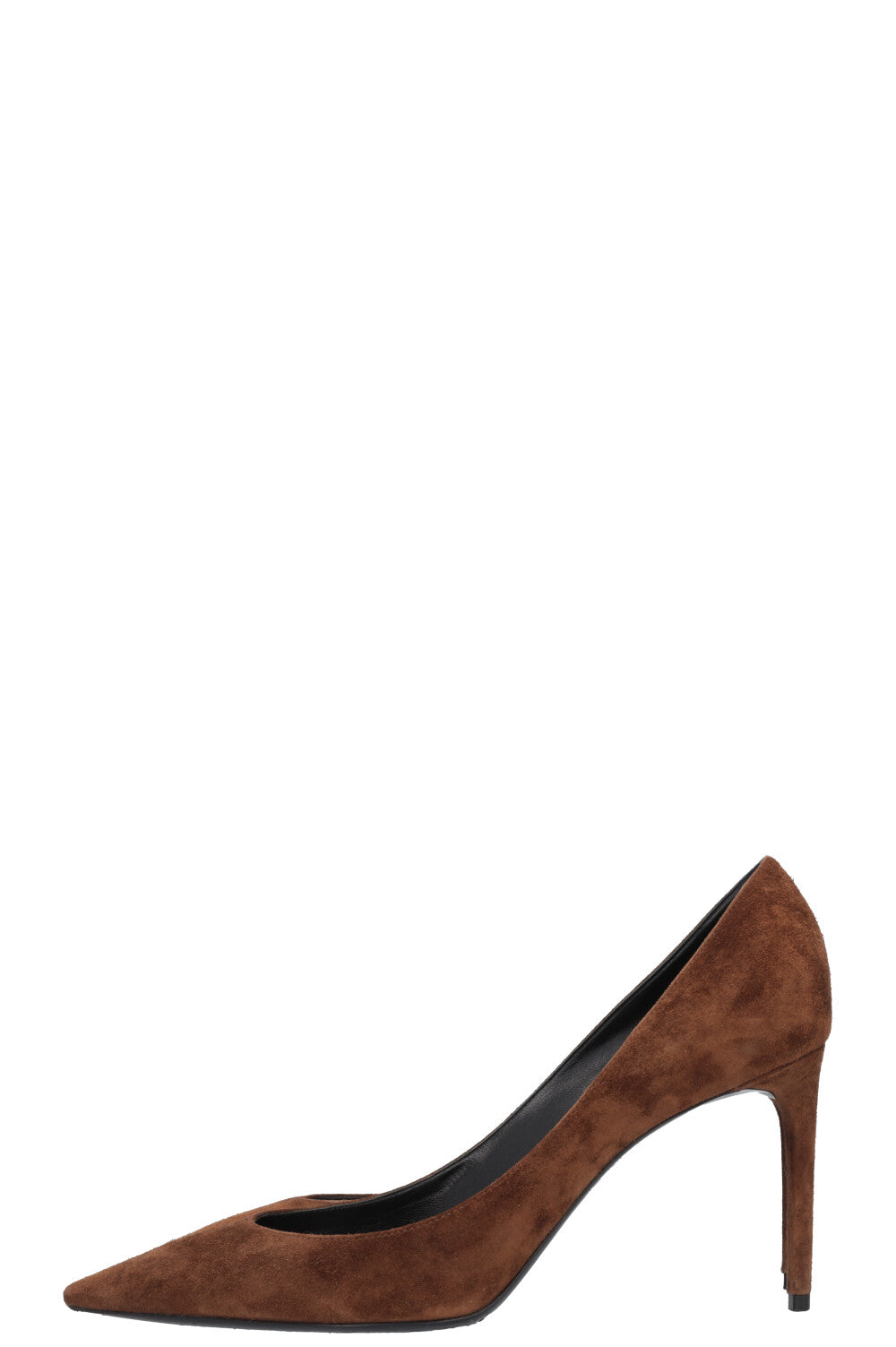 SAINT LAURENT Zoé 85 Heels Suede Caramel