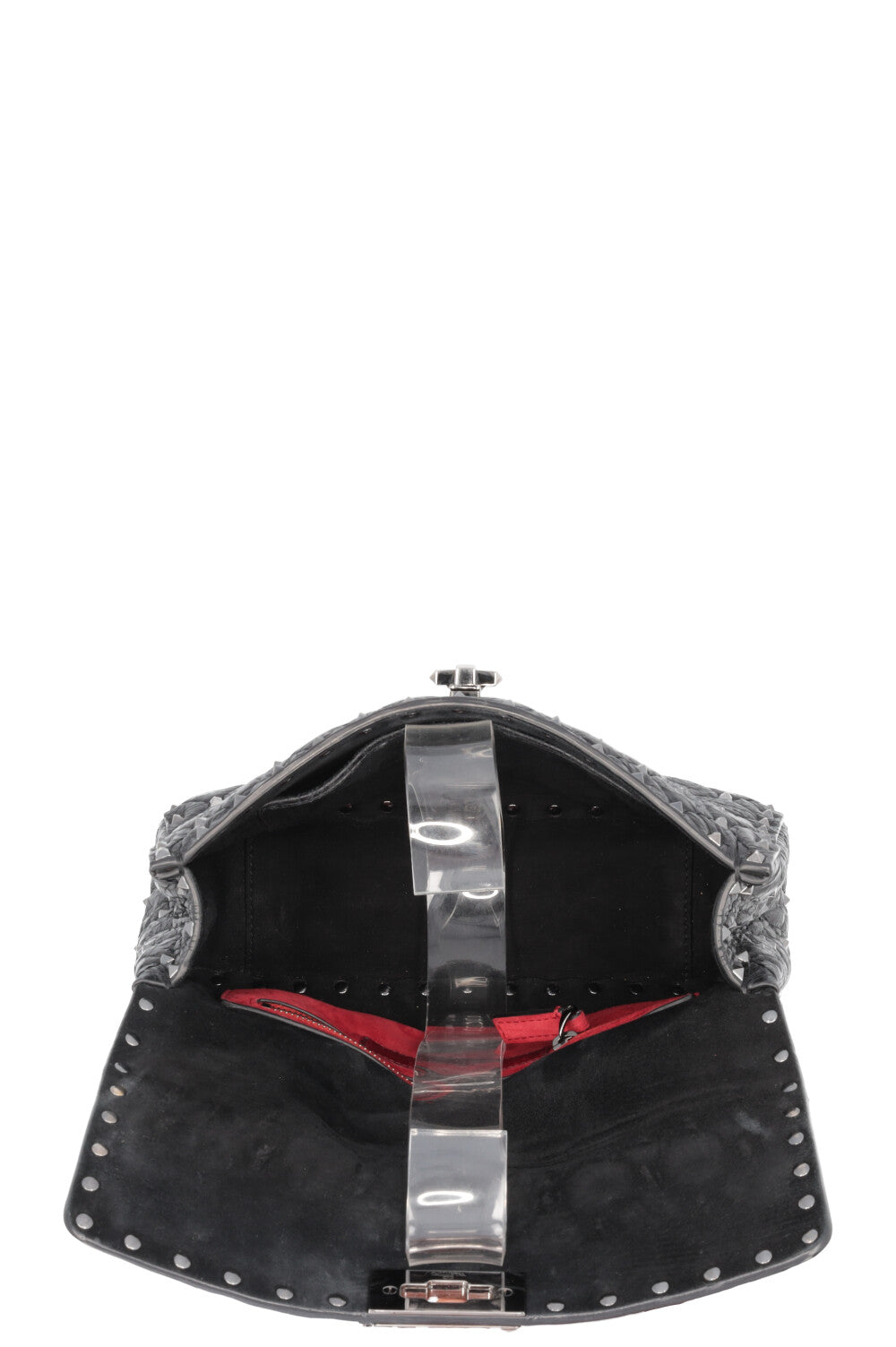 VALENTINO Medium Rockstud Spike Bag Black