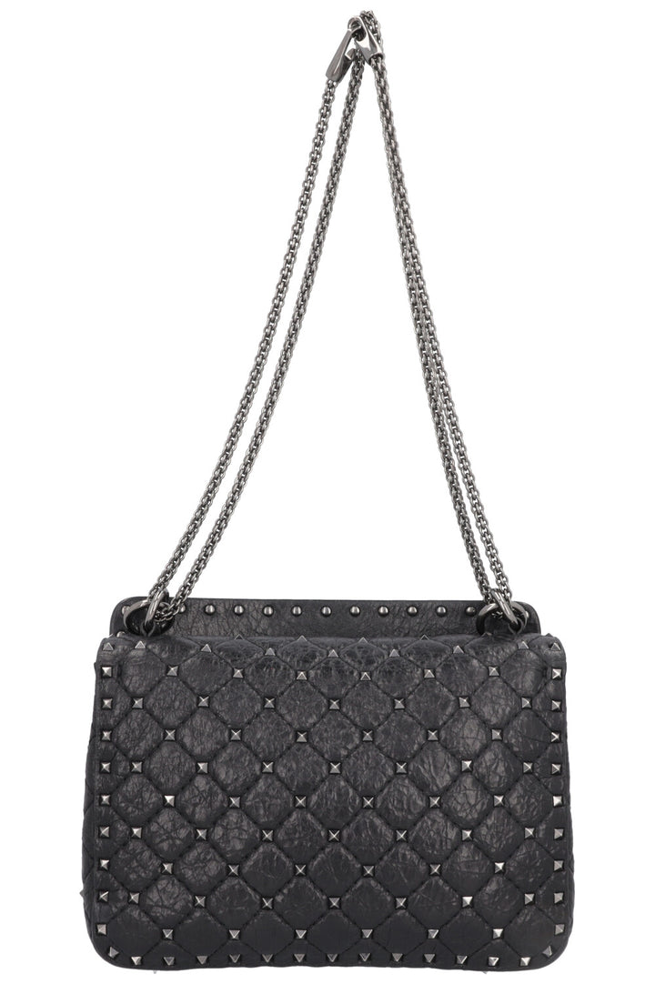 VALENTINO Medium Rockstud Spike Bag Black