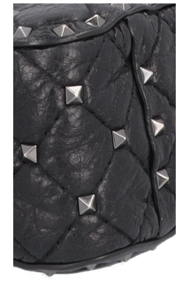 VALENTINO Medium Rockstud Spike Bag Black