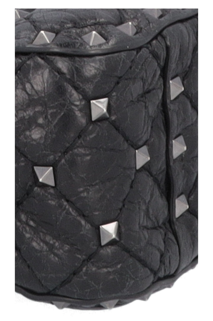 VALENTINO Medium Rockstud Spike Bag Black