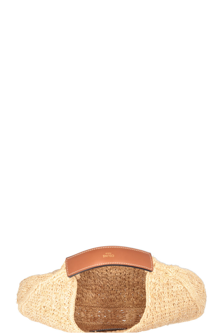 Sac porté épaule CELINE Triomphe en raphia