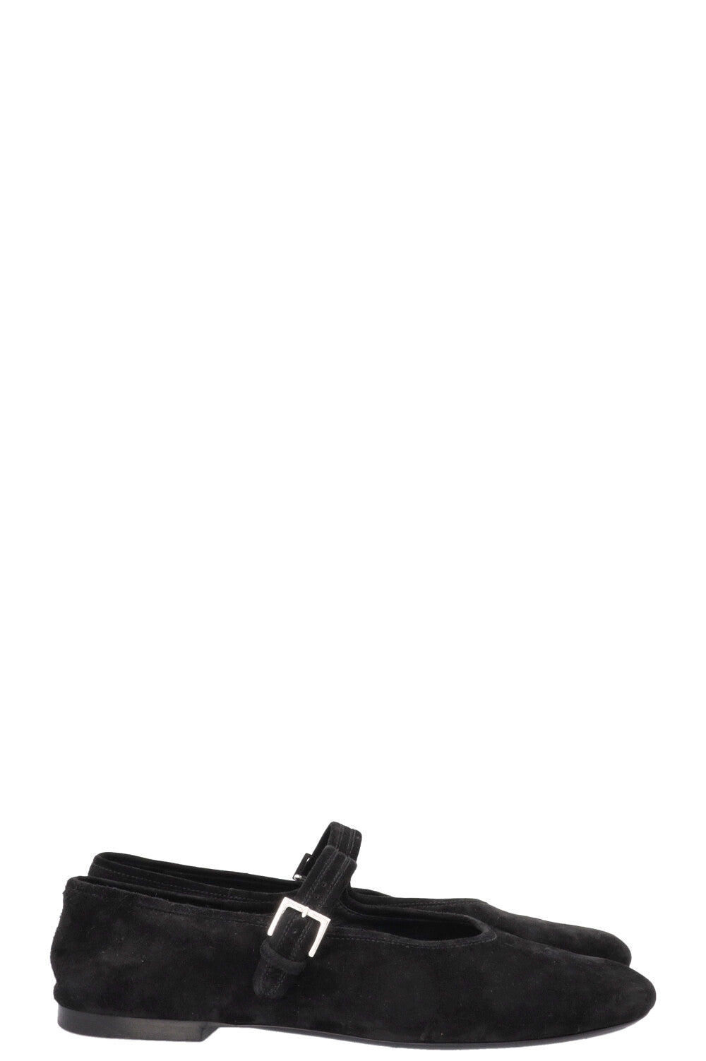 THE ROW Boheme Mary Jane Ballet Flats Suede Black
