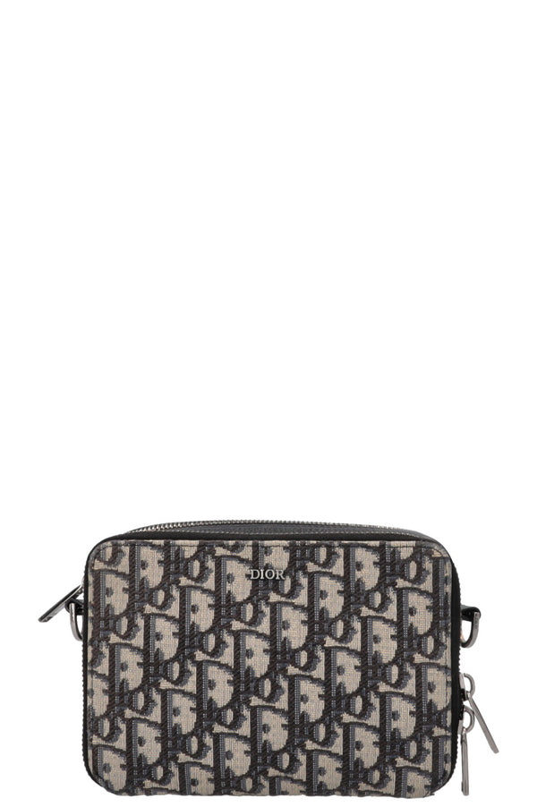CHRISTIAN DIOR Crossbody Pouch Oblique Blue
