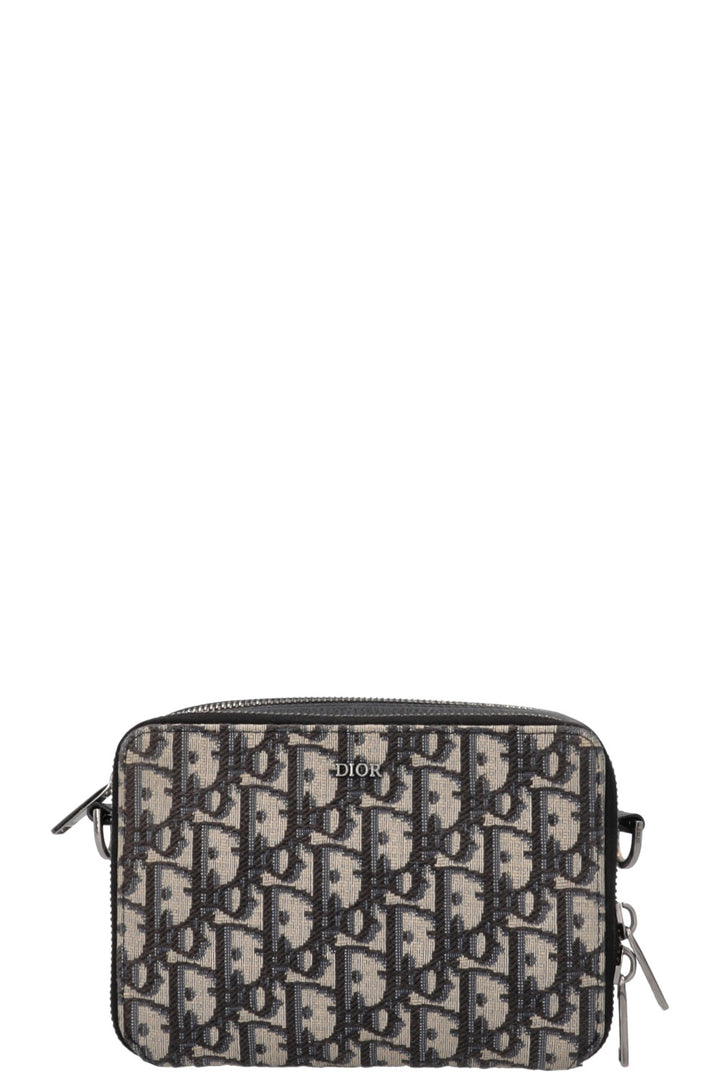 CHRISTIAN DIOR Crossbody Pouch Oblique Blue