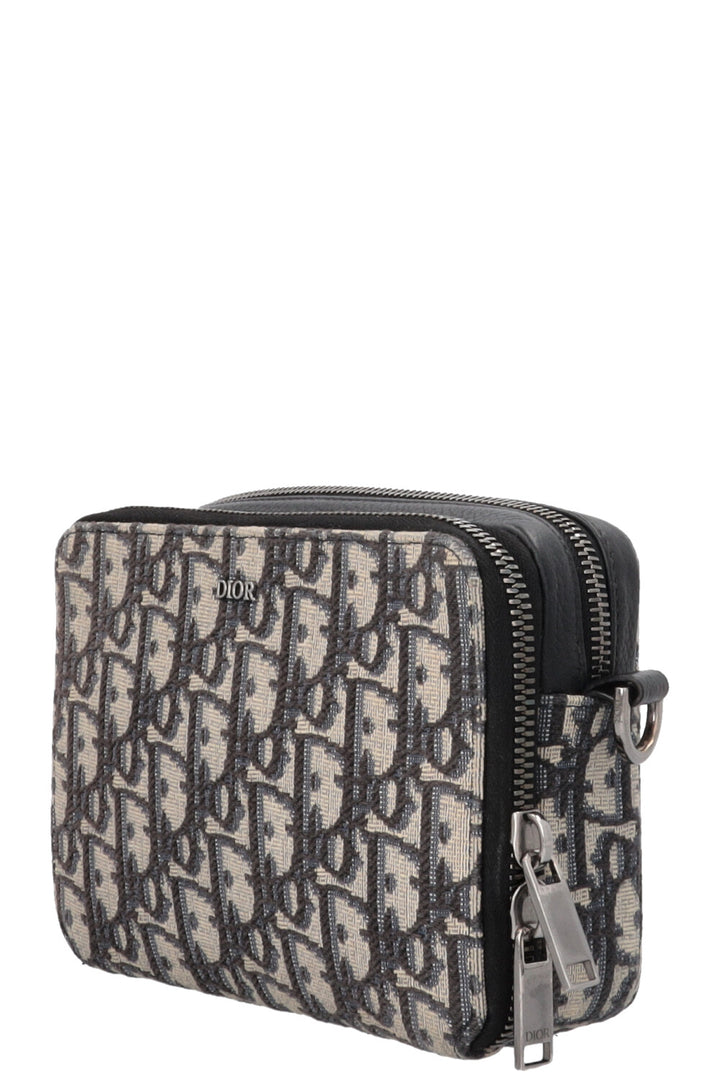 CHRISTIAN DIOR Crossbody Pouch Oblique Blue