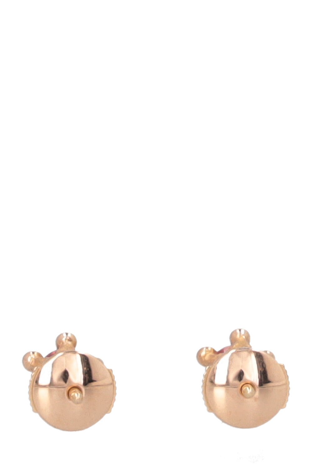 LES MILLIONNAIRES Frog Prince Earrings 18k Rose Gold Pink Sapphire