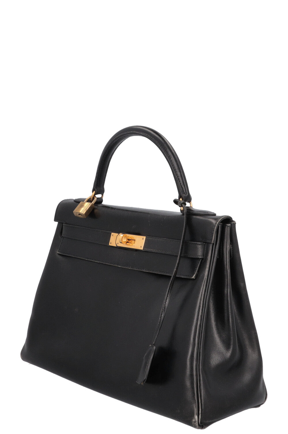 HERMÈS Vintage Kelly 32 Box Black