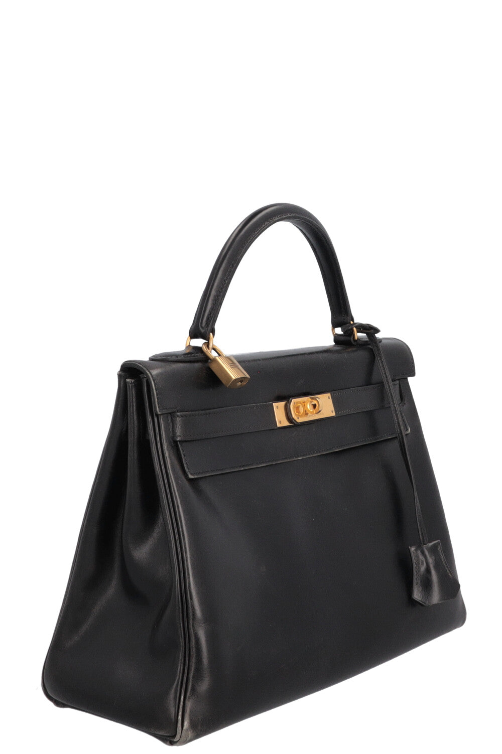 HERMÈS Vintage Kelly 32 Box Black