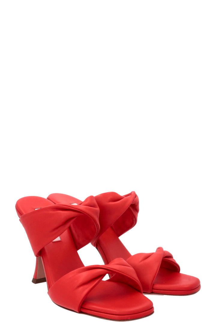 AQUAZZURA Twist Sandal Heels 95 Strawberry