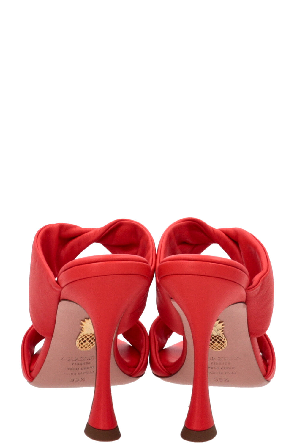 AQUAZZURA Twist Sandal Heels 95 Strawberry