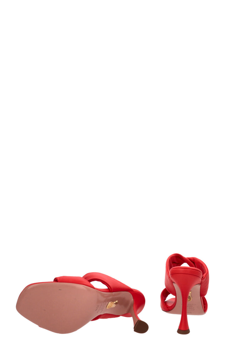 AQUAZZURA Twist Sandal Heels 95 Strawberry
