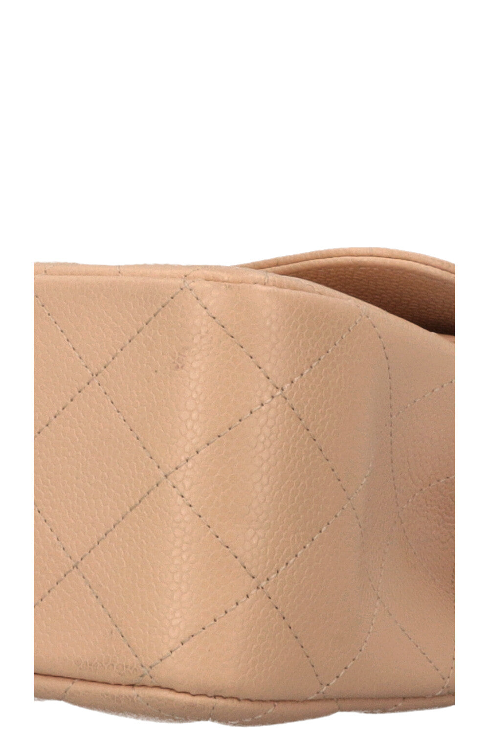 CHANEL Large Double Flap Bag Caviar Beige