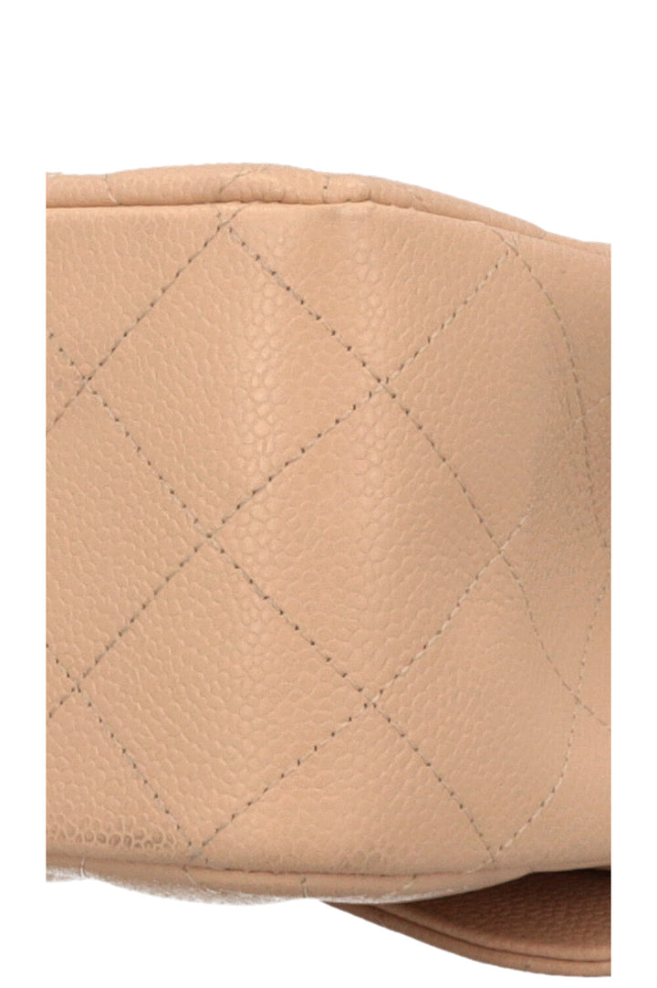 CHANEL Large Double Flap Bag Caviar Beige