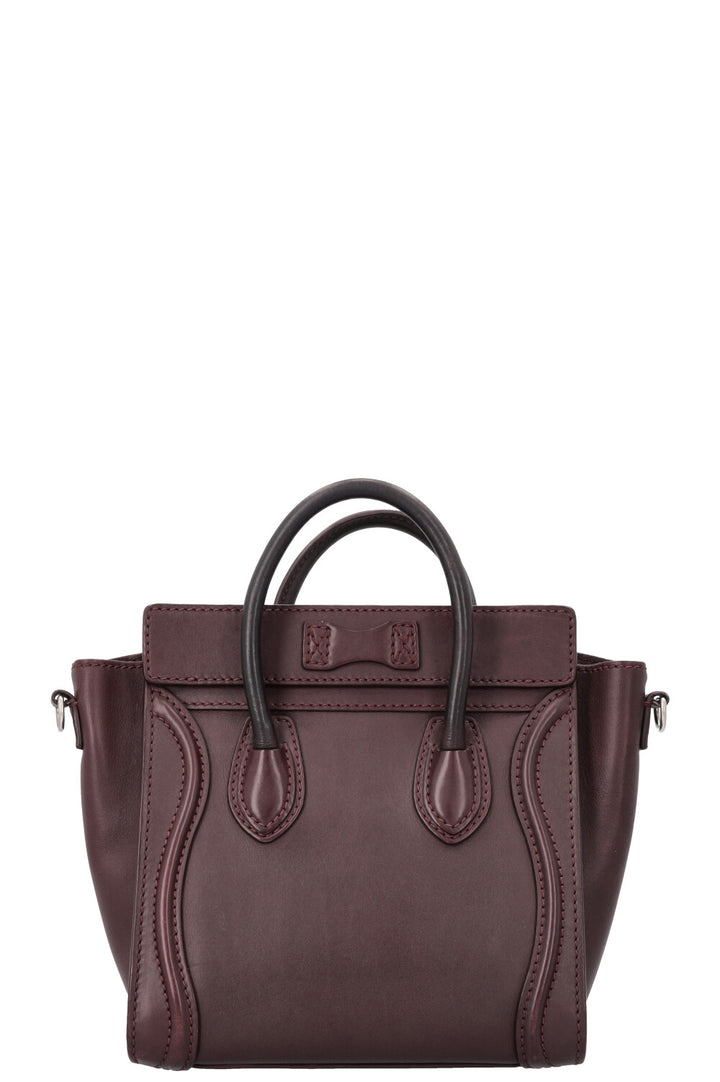 CÉLINE Nano Luggage Crossbody Bag Bordeaux