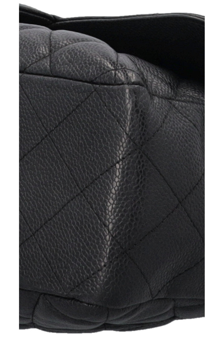 CHANEL Single Flap Bag Caviar Black
